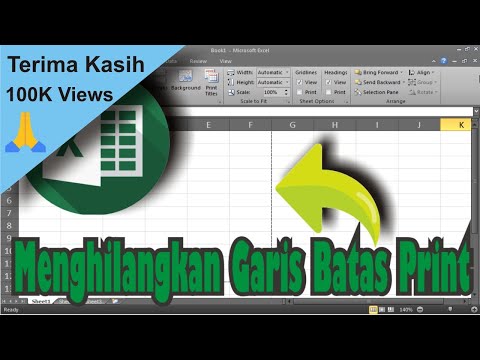 Menghilangkan Garis Biru Pada Excel Sekali