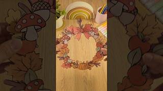 Make a Fall Wreath With Me! 🍂🎃 | Easy Fall Craft Activity #craft #diy #preschool #autumn