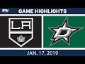 NHL Highlights | Kings vs. Stars - Jan. 17, 2019