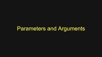 Python Tutorial - Parameters and Arguments