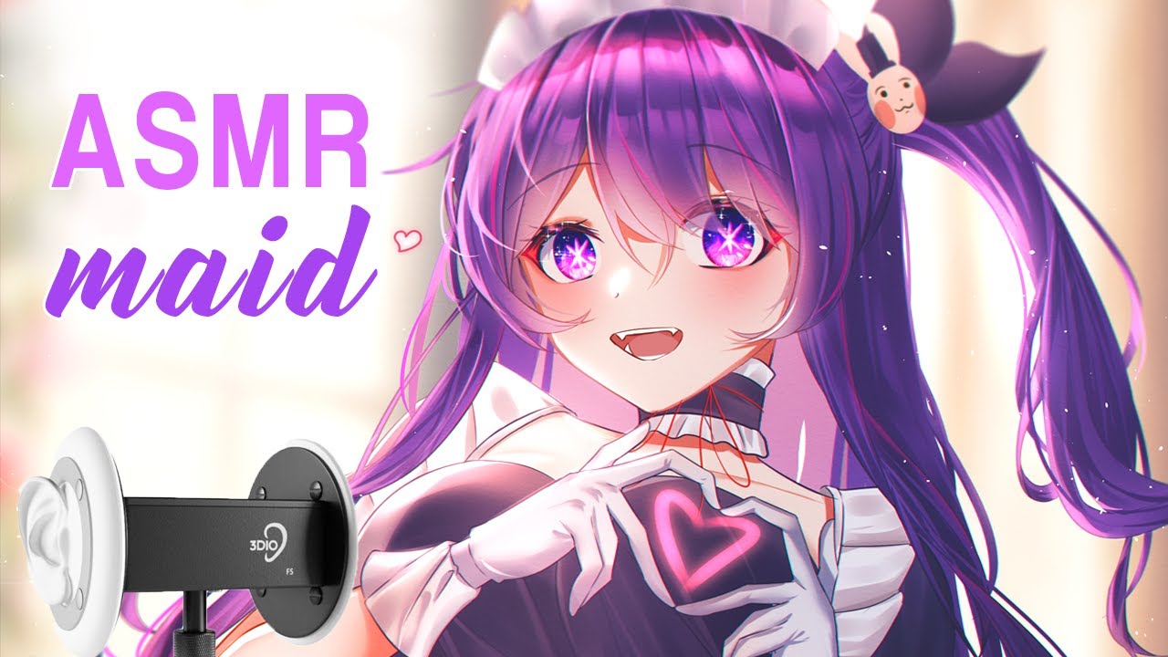 [ASMR 3Dio] Maid cleans your ears! ❤ ear cleaning, breathing, close up whispers