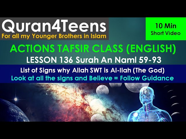 Quran4teens short video Lesson 136 Surah AnNaml 59-93  Quran Islam Faith Easy Tafsir Lecture Teenage