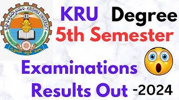 KRU Degree 5th Semester Results Out-2024 || Results Link Is In Description Check Fast ||