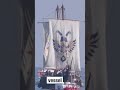 “Indian Navy’s Majestic Sailing Vessel ‘Kaundinya’ Receives Grand Water Salute 🇮🇳”