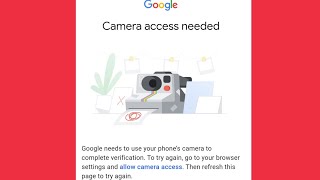 Fix Camera Access Needed Problem Solve in Google Account & YouTube Account Verification screenshot 1