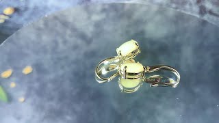 One Sterling Silver pair of dangling White 10x8mm Opals with hooks