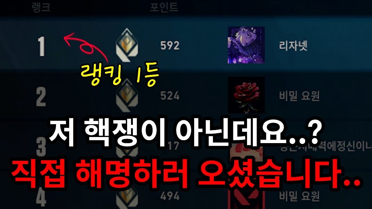랭킹 1등 리자넷님께서 직접 해명하러 오셨습니다..