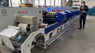ZY350P-6 Double Unit Servo Motor Version 350mm 6 Color Flexo Printing Machine Testing
