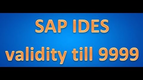 SAP IDES ECC6 EHP8 with lifetime validity till year 9999.  | www.erpinstallation.in
