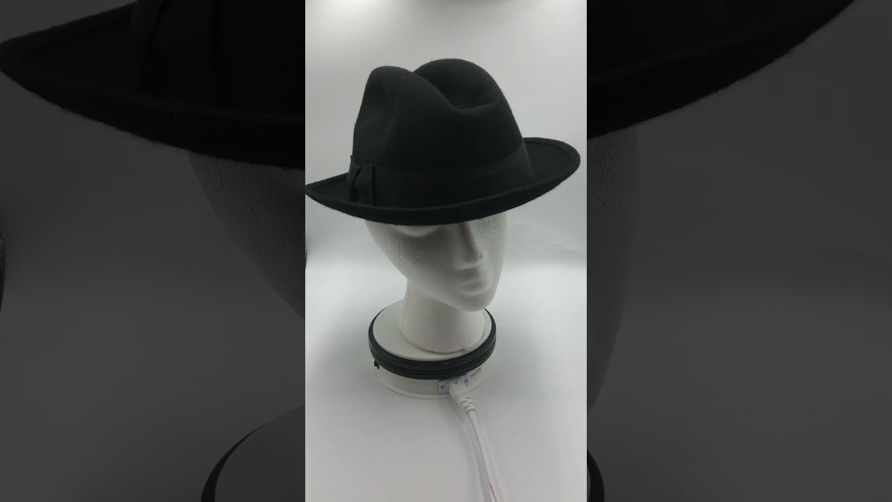 🎩 Vintage Morfelt Men's Black Wool Fedora Hat - Timeless Elegance on Display! 