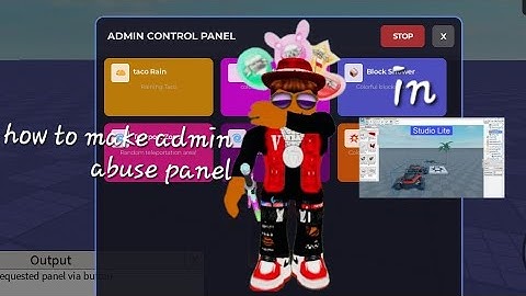 How to make admin abuse panel in studio lite 