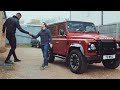 Anthony joshua in a v8 defender  taxi  top gear