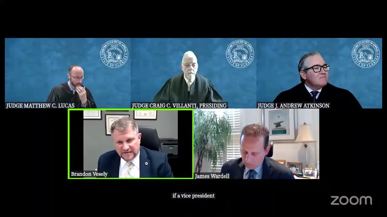 Watch on YouTube: Real Estate Mortgage Dispute | Wesley v. DeKloet Partnership, 2D23-2330
