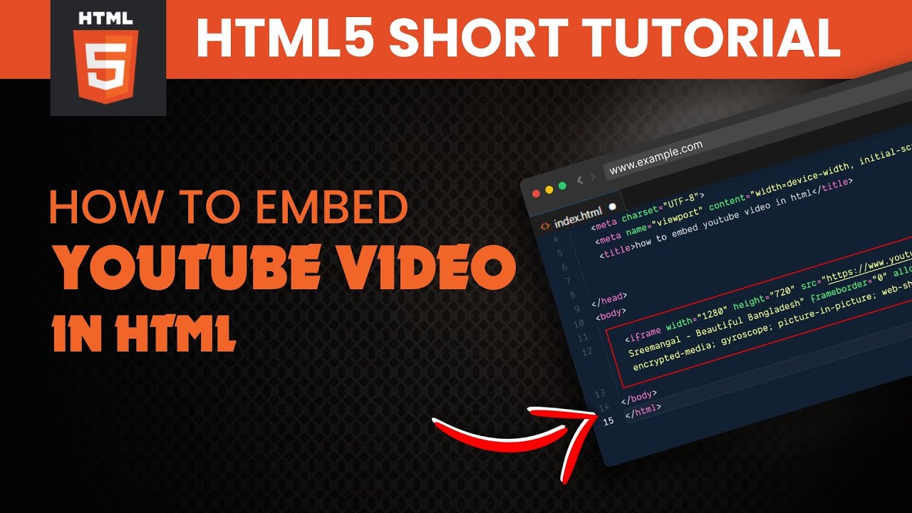 How to Embed a YouTube Video in HTML 2024 | Quick Tutorial - YouTube