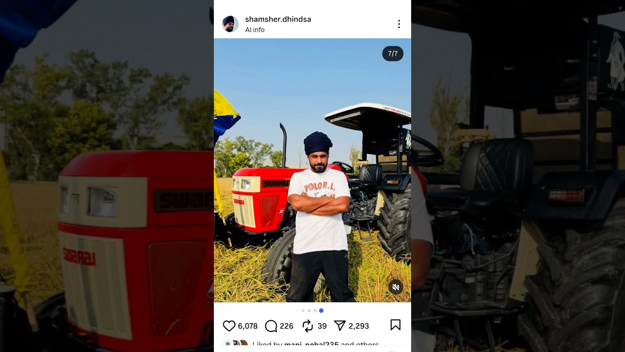 shamsher.dhindsa ਦੀ accident ਹੋਂਣ ਦੇ ਕਾਰਨ ਹੋਈ ਮੌਤ 😭🙏🏻🚜