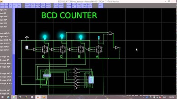 BCD Counter Asynchronous Count Up Using JK Flip Flop.