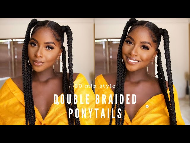 Double Braided Edgy Ponytail Hairstyle | Hairstyles For Girls - Princess  Hairstyles