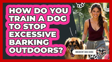How Do You Train A Dog To Stop Excessive Barking Outdoors? - Obedient Dog Guide