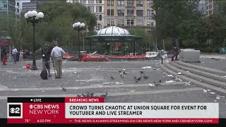 Union Square a mess after NYPD clears massive crowd