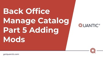 Quantic POS - Manage Catalog Part 5 Adding Mods
