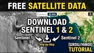 Copernicus Browser Tutorial: Download Sentinel-1 & 2 Data Step-by-Step [Urdu/Hindi]