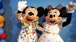 minnie mouse 90th birthday dress Mickey and Minnie Mouse in 90th birthday outfits for Get Your Ears On  celebration at Disneyland