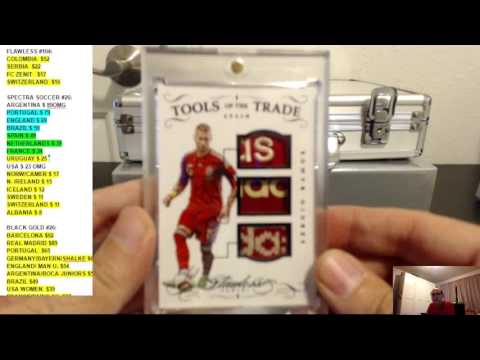 2016 PANINI FLAWLESS SOCCER PICK YOUR TEAM (PYT) 2 BOX CASE BREAK #104, APR 14, 2017 football score