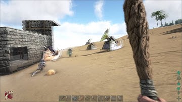 ARK Official server 45 - 3 guys vs 4 tribes trolling around.