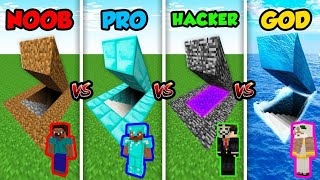 Minecraft NOOB vs PRO vs HACKER vs GOD: SECRET BASE in Minecraft MAP (animation)