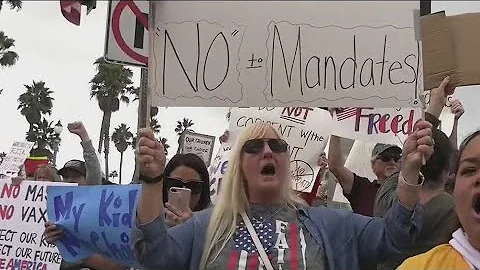 California parents, teacher protest school vaccine mandates
