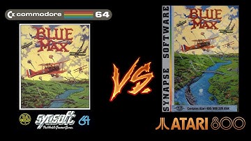 Blue Max - C64 vs. Atari 800 Port Comparison