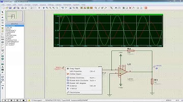 OP AMP sine wave, square wave input differentiator experiment by PROTEUS