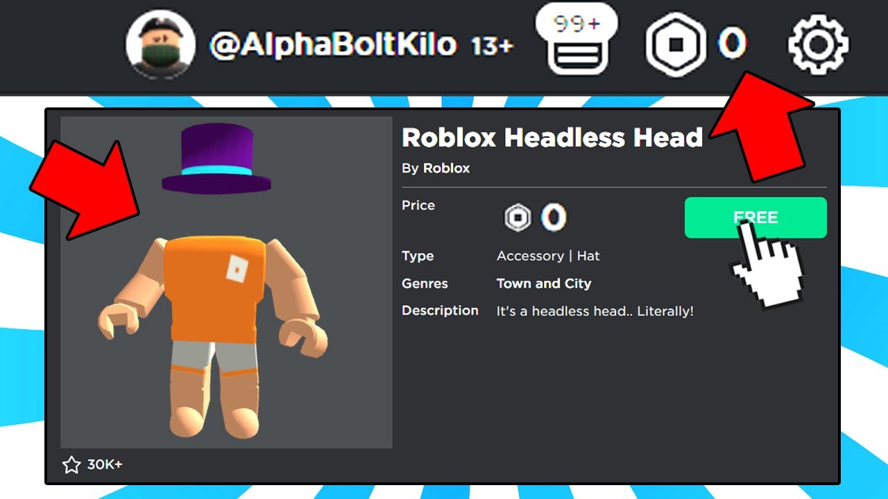 Hướng dẫn nhận Avatar headless miễn phí trên Roblox vào năm 2024 đang chờ đón bạn. Hãy truy cập Roblox và theo dõi các hướng dẫn để tận hưởng trò chơi độc đáo cùng các bạn game thủ. Nhanh tay lên, đừng bỏ lỡ cơ hội này!