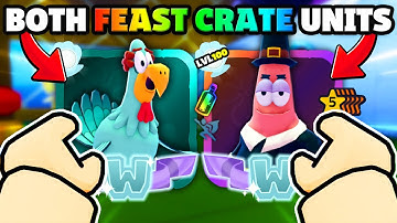 I Unlocked BOTH FEAST CRATE UNITS In SpongeBob TD.. (350+ Feast Crates)