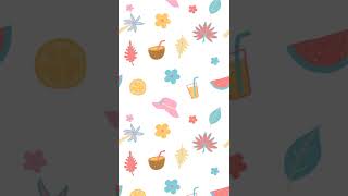 How to create summer objects seamless pattern |Adobe Illustrator CC Tutorial for Beginners #short