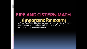 PIPE AND CISTERN MATH PART 1 section 2-(in Bengali)