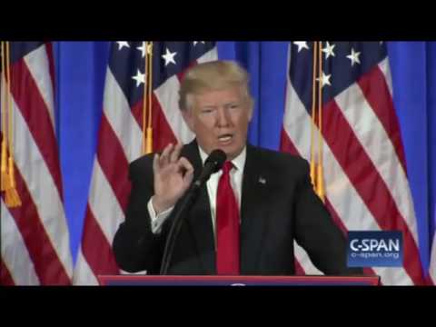 Donald Trump Shouting Match With CNN Reporter At Press Conference "You Are Fake News" 1/11/17