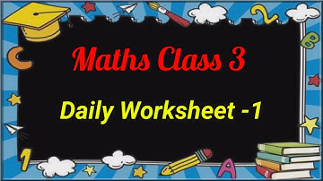 Class 3 Mathematics Daily Solved Worksheet 1 in Hindi