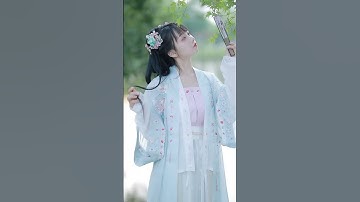 Thumbnail of Chinese ancient style celadon flower Hanfu. #chineseclothing #fashion #汉服hanfu #hanfu