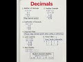 Decimals #mathtricks #important #maths #mathas #education #decimals #mathshorts #mathskills
