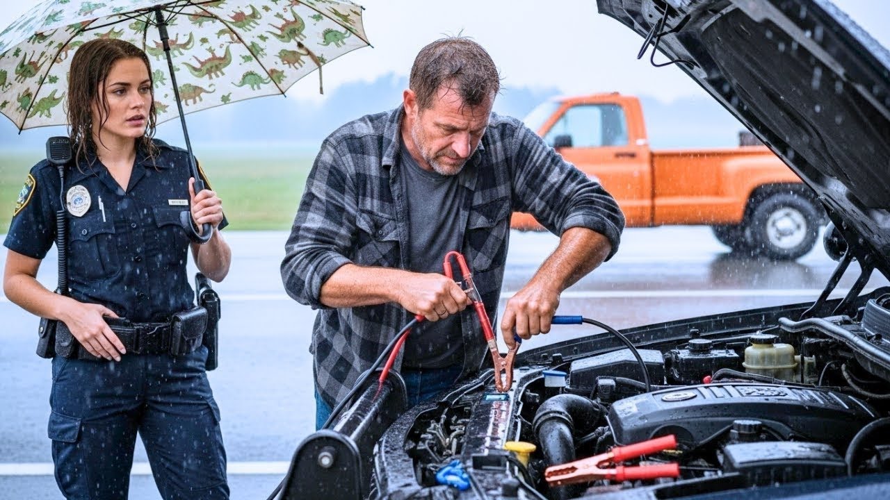 Un père célibataire aide une policière. Son visage le glace : 