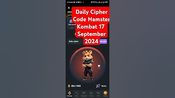 Hamster Kombat Daily Cipher Code 17 September 2024