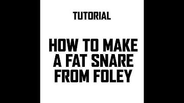 How to make a (dnb) Snare using water Foley Samples. (Snare Tutorial by Screamarts)