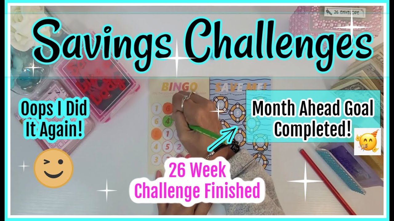 Low Income Savings Challenges | 2022 Savings Goal Met | 26 Week Envelope Challenge Completed