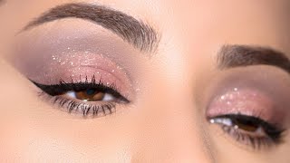 How To: Create the easiest SPARKLY Cut Crease! Easiest Sparkly Monotone Cut Crease Ever Created