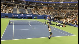 Novak Djokovic vs Alexander Zverev US Open 2023 HIGHLIGHTS Court Level Practice Set 60fps