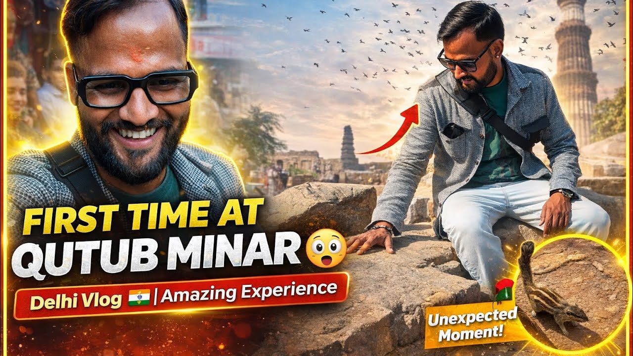 First Time at Qutub Minar💜