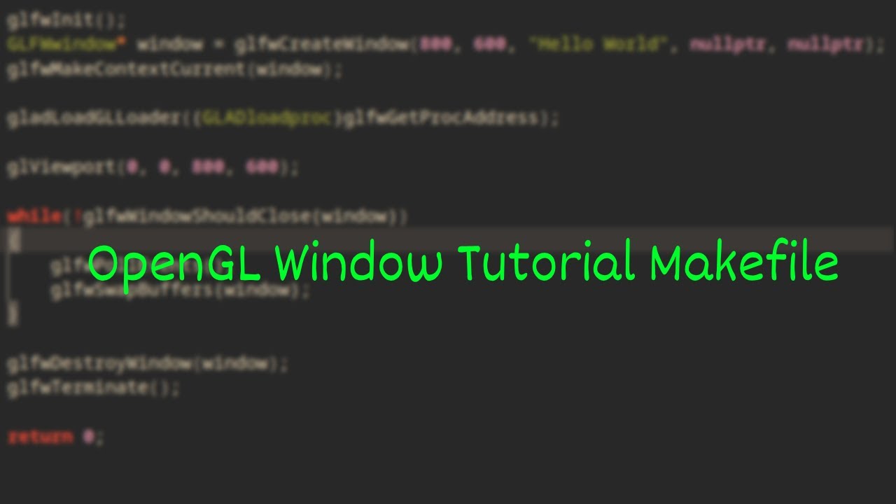 OpenGL linux Vscode Makefile tutorial - YouTube