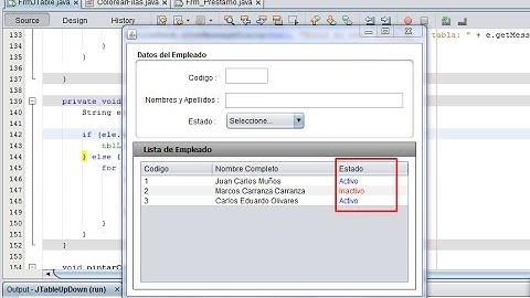 Extra N°10: Colorear el valor de una columna JTable
