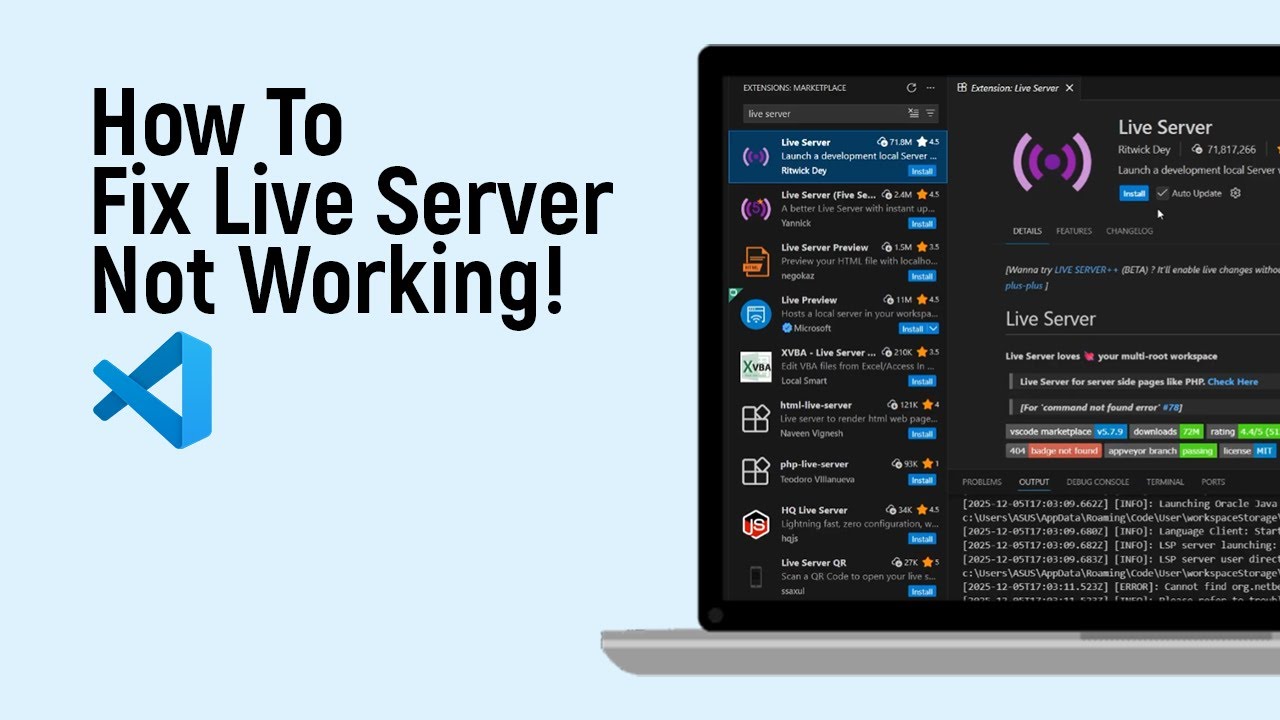 How to Fix Live Server Not Working VS Code [easy] - YouTube